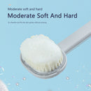 Long Handle Exfoliating Bath Skin Brush Body Scrub Shower Cleaning (Grey)