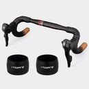2pcs Bike Handlebar Tape Ring Anti-Skid Bicycle Handle Strap Sleeve (Black)