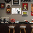 Home Weatherproof Retro Chic Cat Sign Iron Painting Wall Drawing Art Templates