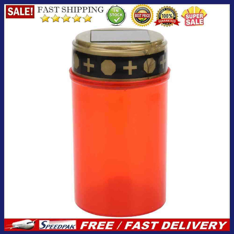 Grave Energy Saving Decoration Light Solar Flameless Electronic LED Candle Lamp