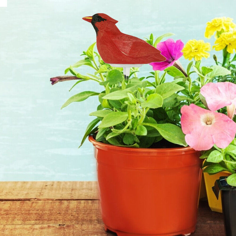 Soil Water Tester Bird Shape Flower Pot Moisture Sensor Farm Meter (Red)