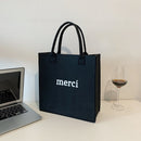 Women Felt Tote Large Capacity Female Shoulder Travel Shopping Storage Handbags