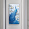 Frameless Oil Paint By Numbers DIY Peafowl Picture Craft Kit for Living Room