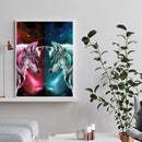 5D Diamond Painting Kit DIY Starry Wolves Full Round Drill Mosaic Wall Picture