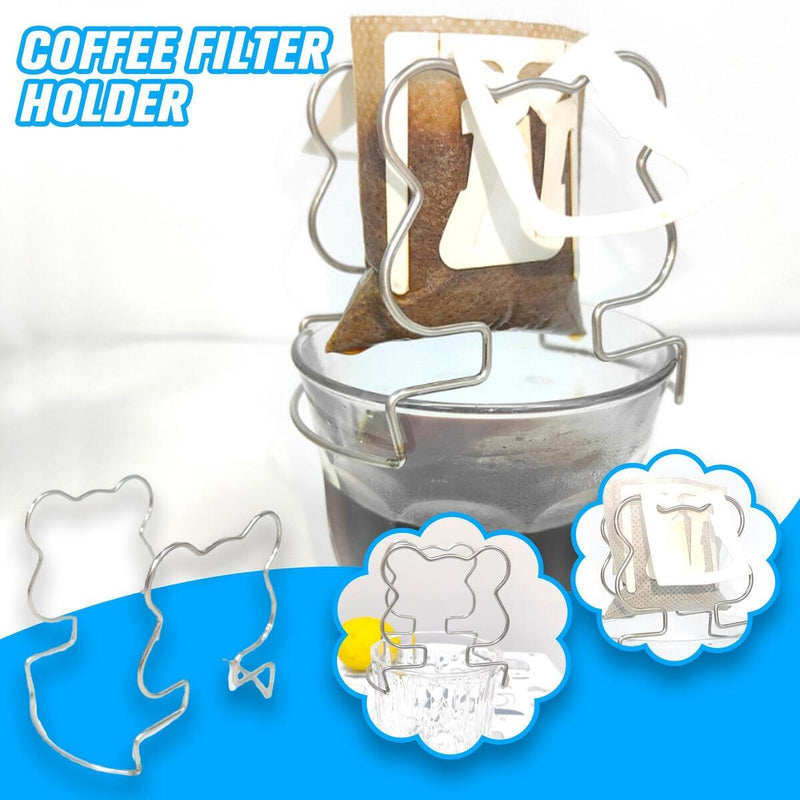 Bear Coffee Dripper Stand Holder Foldable Camping Steel Coffee Rack Filter R4I6