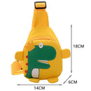 Kids Chest Bag Cute Fanny Cartoon Cross-body Money Pouch (Yellow Dinosaur)
