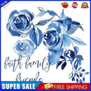 Blue Ink Flower Oil Paint By Numbers Kit DIY Acrylic Painting on Canvas