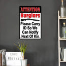Retro Dual Color Warning Metal Plate Painting for Bar Tin Plaques Wall Sign