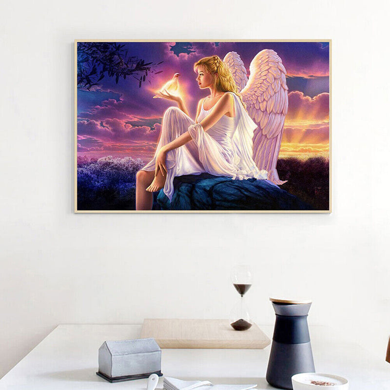 Peace Angel 5D DIY Full Round Drill Diamond Painting Rhinestones Mosaic Crafts