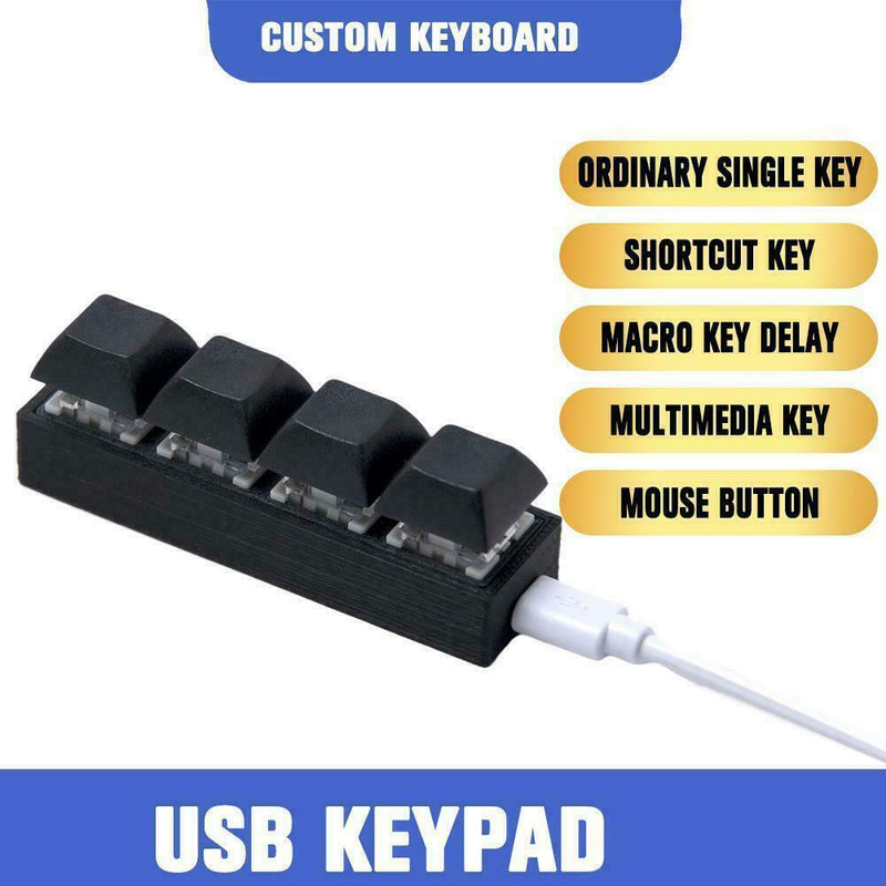 4Key Gaming Keyboard Programming Macro keypad Mechanical Keyboard x1PC E7C6