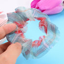 Organza Scrunchies Headwear Girls Women Colorful Plaid Ponytail Ties Hair Ropes