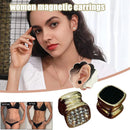 Men Women Kids Magnetic Diamond Cut Plain Black Black Stud No Piercing Earrings`