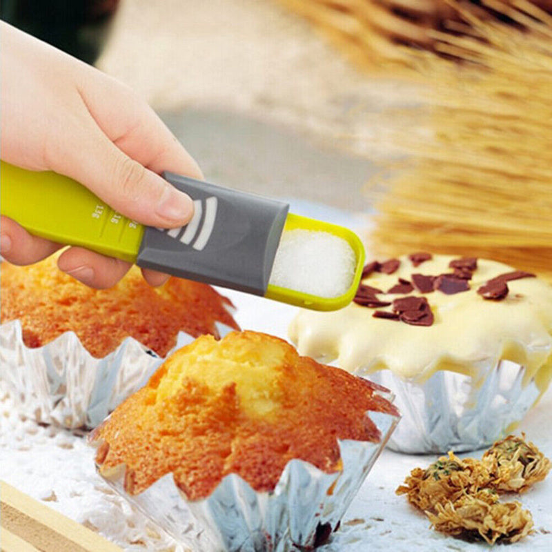 Adjustable Coffee Tamping Measure Spoon Coffee Powder Sugar Measuring Scoop