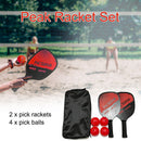 #A 2pcs Peak Paddles Rackets + 4 Balls Set for Women Men Outdoor Sports Supplies