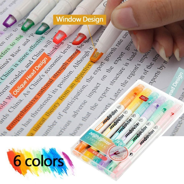 Writing Tools Color Pen Eye Care Key Points Markers Highlighter Pen Set