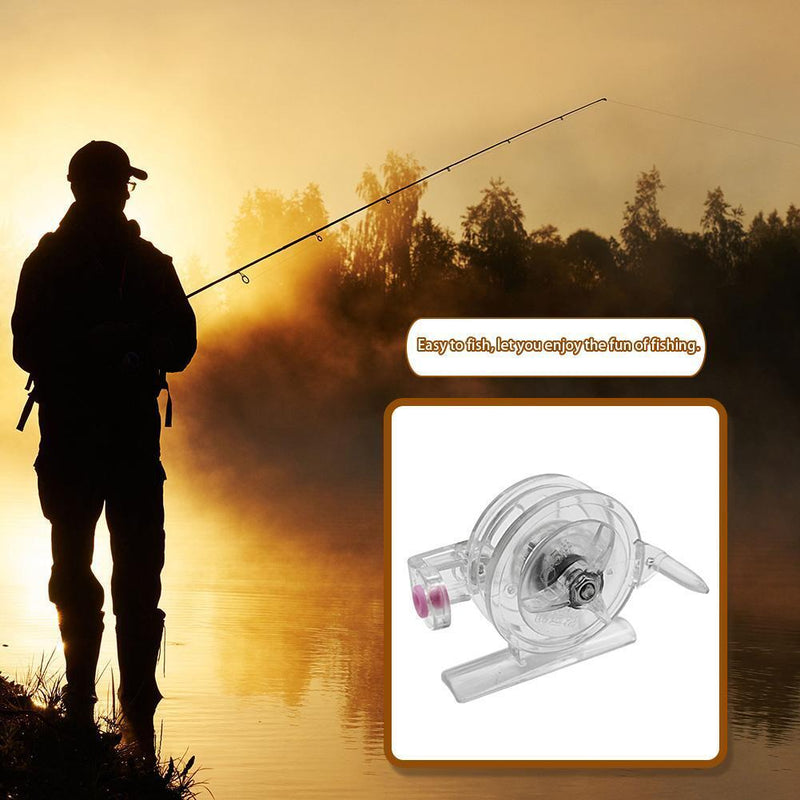 55mm Plastic Metal Winter Ice Fishing Reels Portable Fishing Reel (White)