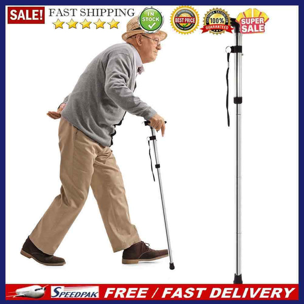 5-section Hiking Pole Non-slip Climbing Stick Adjustable Collapsible for Elde