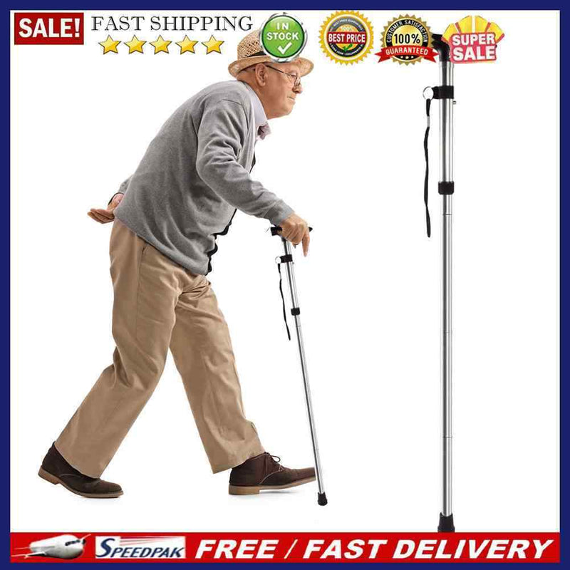 5-section Hiking Pole Non-slip Climbing Stick Adjustable Collapsible for Elde