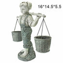 Statues Little Girl Garden Statue Two Tone Stone Garden Statues Garden Decor