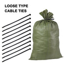 10x Empty Flood Control Drawstring Bags Strap Heavy Duty Sack Bags Fasten B