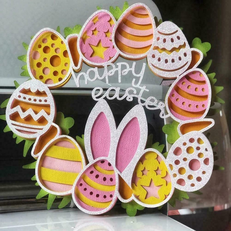 2022 Easter Bunny Garland Home Garden Door Wall Decor Hanging Easter I9X4