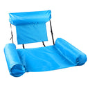 Floating Row Swimming Pool Inflatable Foldable Water Hammock Bed (Sky Blue)