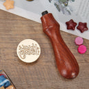 Retro Wax Seal Stamp Happy Birthday Paint Wood Seal for DIY Envelope Weddin