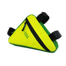 Triangle Cycling Front Tube Frame Pouch Bag Holder Saddle(Yellow+Green)