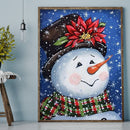 5D Rhinestone Pictures DIY Shy Snowman Full Round Drill Art Diamond Painting Kit