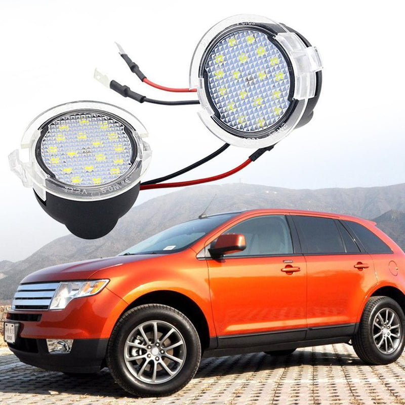 1 Pair LED Under Side Mirror Puddle Lights for Ford F150 Edge Mondeo Explorer
