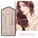 Jewelry Storage Bag Foldable Jewelry Case Durable Polyester Handbag (Black)
