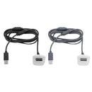 1.8m Dual Magnetic Ring USB Charging Cable for Xbox 360 Controller (Grey)
