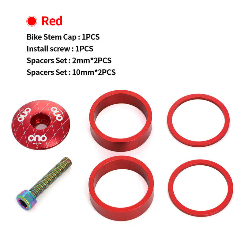 OUO Mountain Bike Stem Top Cap with Screw Fork Ring Headset Cover Spacers K