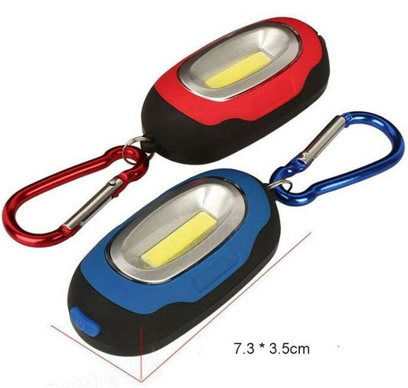 Portable Magnetic Key Chain Flashlight Torch COB LED Light Lamp Camping Lantern