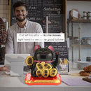 3pcs Chinese Lucky Cat Wealth Waving Shaking Hand Welcome Craft(Black)