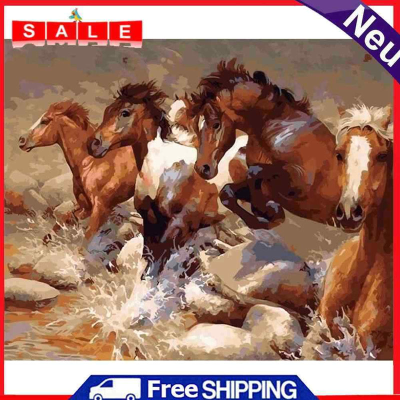 Painting By Numbers DIY Animal Hand Painted Picture Craft Home Wall Decor Kit