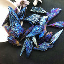 Mineral Specimen Healing Jet Stone Black Tourmaline Titanium Crystals Cluster
