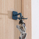 Rotated Kitchen Hooks Adhesive Wall Door Clothes Bag Hanger Racks (Blue) Newly