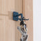 Rotated Kitchen Hooks Adhesive Wall Door Clothes Bag Hanger Racks (Blue) Newly