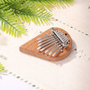 Portable Mini Heart-Shape 8-Key Sapele Plate Kalimba Finger Practice Mbira Sanza