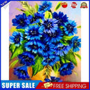 Blue Bouquet Oil Paint By Numbers Kit DIY Acrylic Painting on Canvas Crafts
