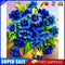 Blue Bouquet Oil Paint By Numbers Kit DIY Acrylic Painting on Canvas Crafts