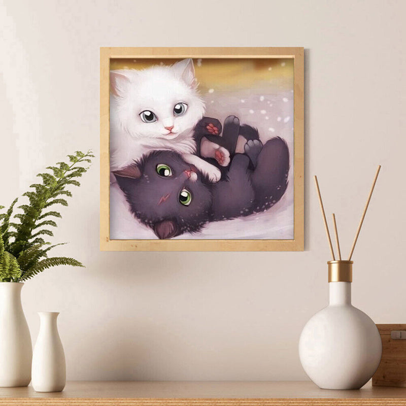 5D Diamond Painting Cute Cats Full Round Mosaic Canvas Picture DIY Home Decor