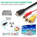 HDMI-Compatible to RCA Cable HDMI-Compatible Male to 3RCA AV Male Adapter