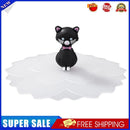 Transparent Cherry Heat-resistant Reuse Silicone Cup Cover Dustproof (Cat)