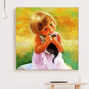 Little Girl Diamond Painting 5D DIY Full Round Rhinestone Mosaic Decoration K