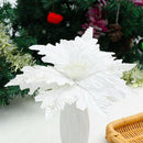 Home Decoration Xmas Gift Christmas Tree Flowers Glitter Ornament Poinsettia