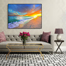 Painting By Numbers DIY Quiet Seaside Hand Painted Canvas Oil Art Picture Kit