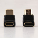 90 Degree + 270 Degree HDMI Male and Female Right Angle Adapter Male