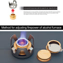 Portable Mini Alcohol Stove Burning w/ Stand Camping Cooking Furnace (Gray)